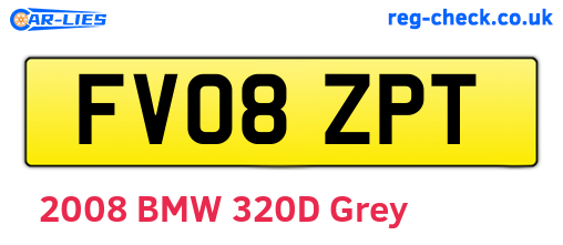FV08ZPT are the vehicle registration plates.