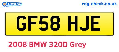 GF58HJE are the vehicle registration plates.