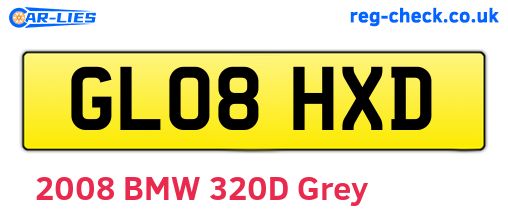 GL08HXD are the vehicle registration plates.