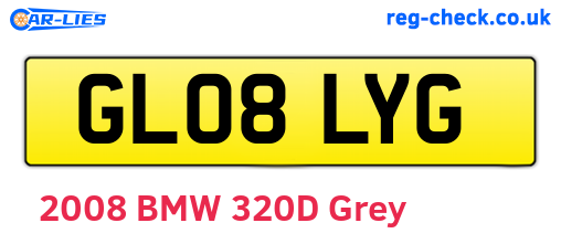 GL08LYG are the vehicle registration plates.