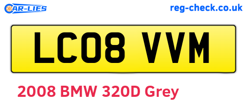 LC08VVM are the vehicle registration plates.