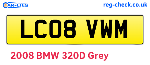 LC08VWM are the vehicle registration plates.