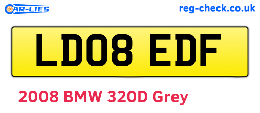 LD08EDF are the vehicle registration plates.