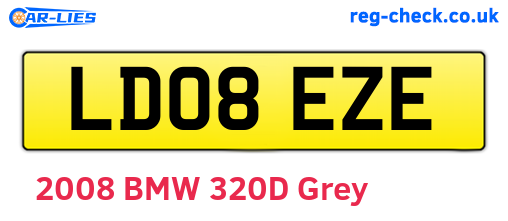 LD08EZE are the vehicle registration plates.