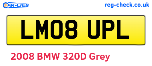 LM08UPL are the vehicle registration plates.