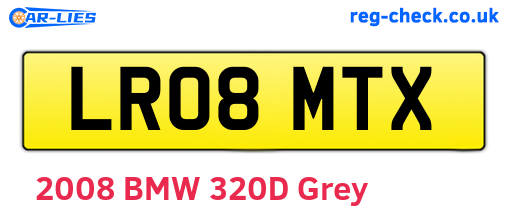 LR08MTX are the vehicle registration plates.