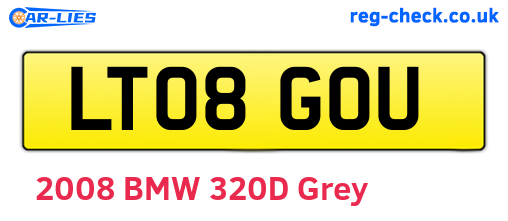 LT08GOU are the vehicle registration plates.