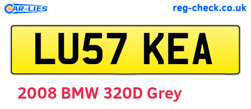 LU57KEA are the vehicle registration plates.