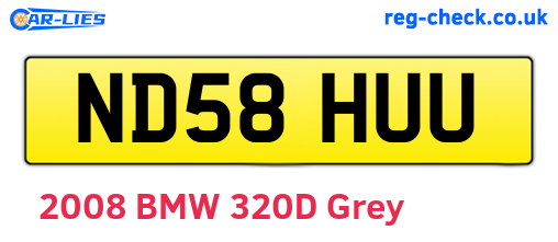 ND58HUU are the vehicle registration plates.