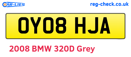 OY08HJA are the vehicle registration plates.