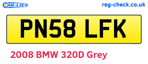 PN58LFK are the vehicle registration plates.