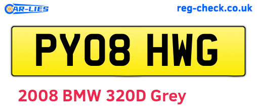 PY08HWG are the vehicle registration plates.