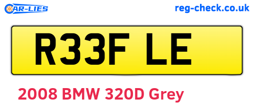 R33FLE are the vehicle registration plates.