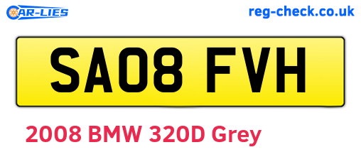 SA08FVH are the vehicle registration plates.