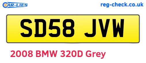 SD58JVW are the vehicle registration plates.