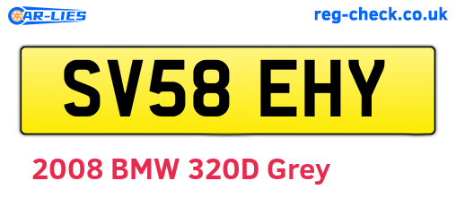 SV58EHY are the vehicle registration plates.