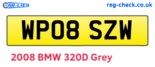 WP08SZW are the vehicle registration plates.