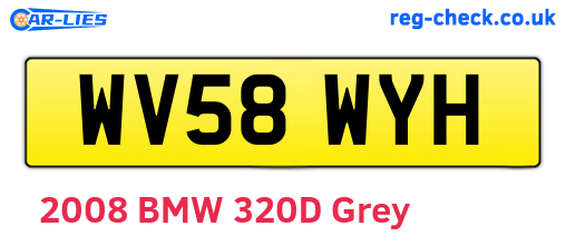 WV58WYH are the vehicle registration plates.