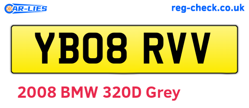 YB08RVV are the vehicle registration plates.