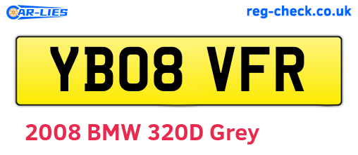 YB08VFR are the vehicle registration plates.