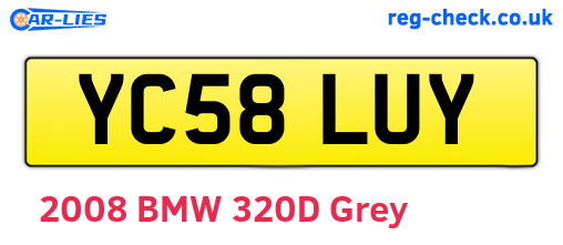YC58LUY are the vehicle registration plates.