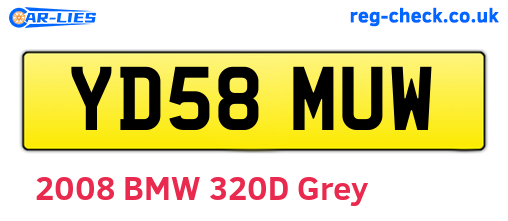 YD58MUW are the vehicle registration plates.