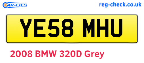 YE58MHU are the vehicle registration plates.