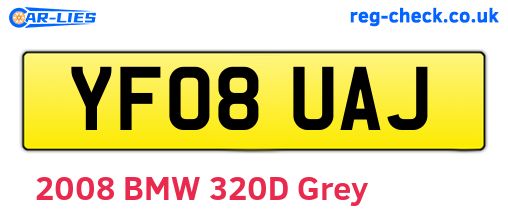 YF08UAJ are the vehicle registration plates.