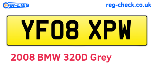 YF08XPW are the vehicle registration plates.
