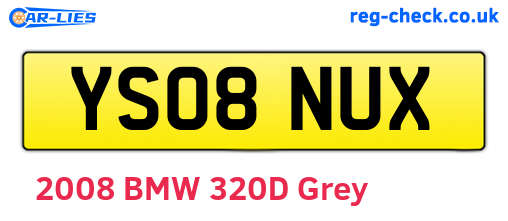 YS08NUX are the vehicle registration plates.