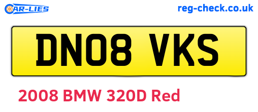 DN08VKS are the vehicle registration plates.