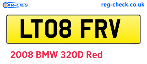 LT08FRV are the vehicle registration plates.