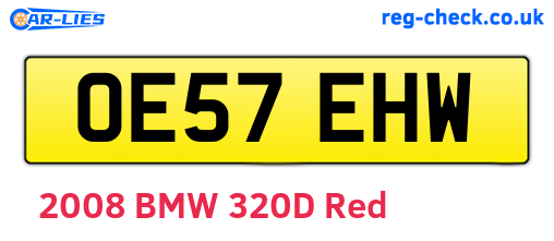 OE57EHW are the vehicle registration plates.