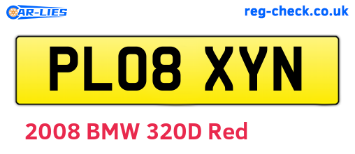 PL08XYN are the vehicle registration plates.