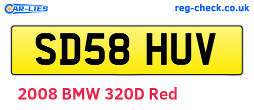 SD58HUV are the vehicle registration plates.
