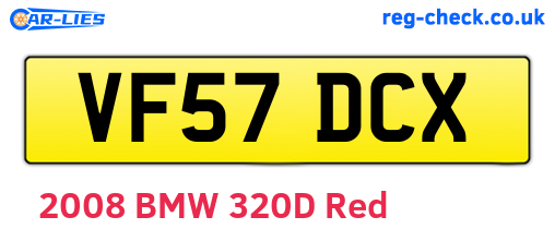 VF57DCX are the vehicle registration plates.