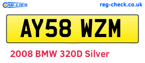 AY58WZM are the vehicle registration plates.