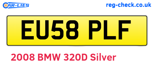 EU58PLF are the vehicle registration plates.