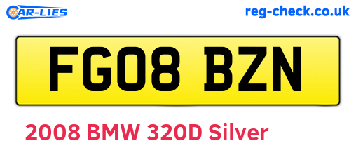 FG08BZN are the vehicle registration plates.