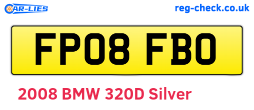 FP08FBO are the vehicle registration plates.