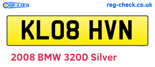 KL08HVN are the vehicle registration plates.