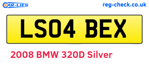 LS04BEX are the vehicle registration plates.