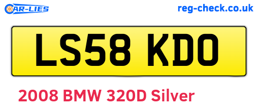 LS58KDO are the vehicle registration plates.