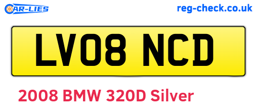 LV08NCD are the vehicle registration plates.