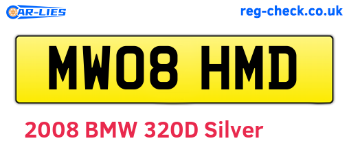 MW08HMD are the vehicle registration plates.