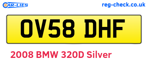 OV58DHF are the vehicle registration plates.