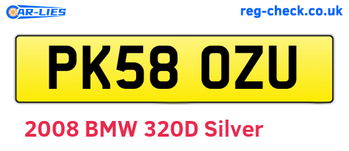 PK58OZU are the vehicle registration plates.