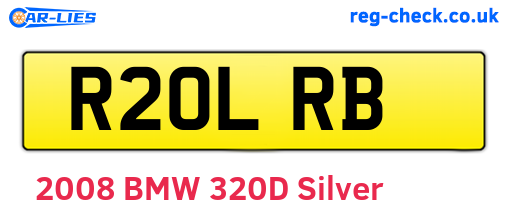 R20LRB are the vehicle registration plates.