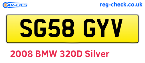 SG58GYV are the vehicle registration plates.
