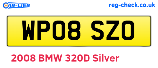 WP08SZO are the vehicle registration plates.